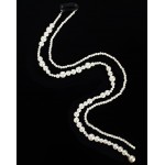 Accesoriu pentru par cu clips PRL01CC cu 2 siraguri de perlute albe